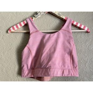 Outdoor Voices Women's Pink Tech Sweat Move Free Sports Bra Size Small